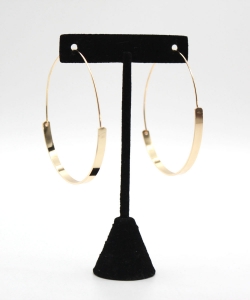 Flat Hoop Earrings EH700015  Gold
